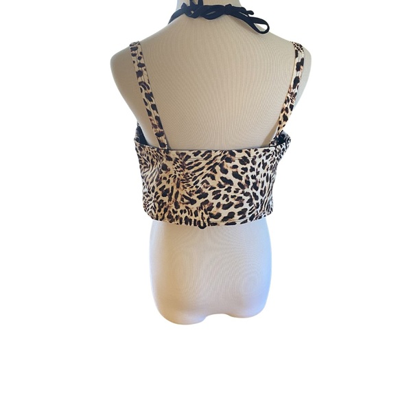 Torrid Leopard Print Halter Swim Top Size 1 (1x) - Picture 3 of 8